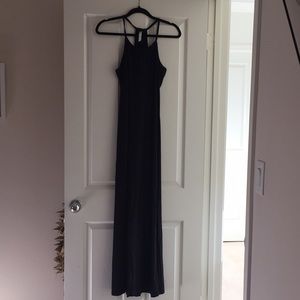 Jersey knit long tank dress